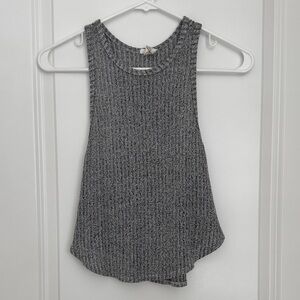 Gray Sleeveless Knit Top